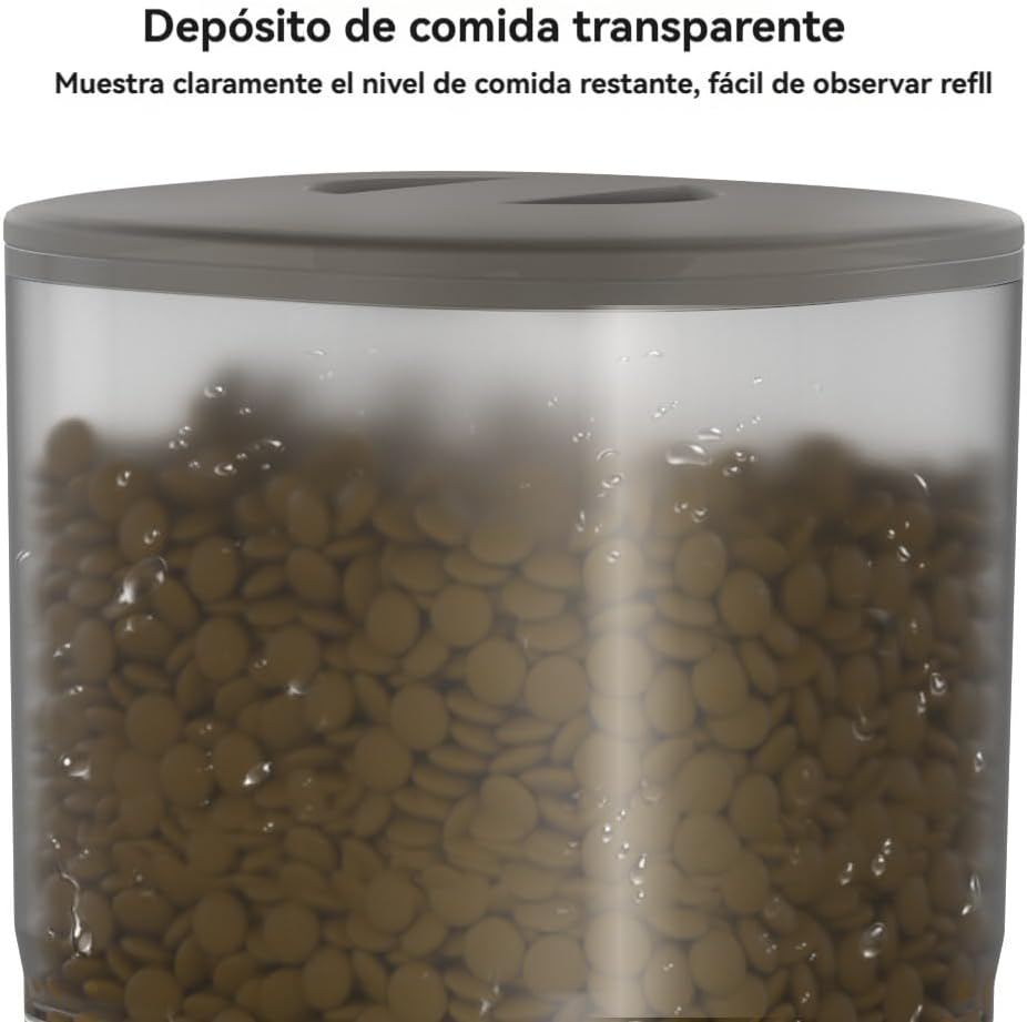 SOYTO Dispensador de Alimento,6L Comedero Automático para Perro con Control App,Alimentador Automatico Mascota con Temporizador con Doble Bol de Acero Inoxidable,Desmontable para una fácil Limpieza.