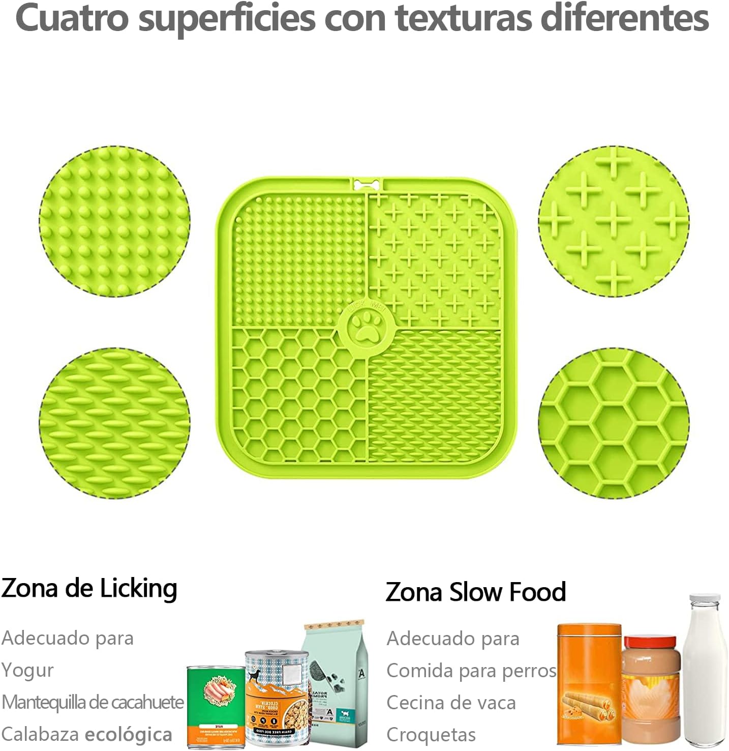 COOLKITALENT Alfombrilla para Lamer Perros con Ventosa, 2 Piezas Lick Mat para Perros y Gatos sin BPA, Super Ventosas para Bañarse, Arreglarse, Entrenar y Cuidado de Las Garras