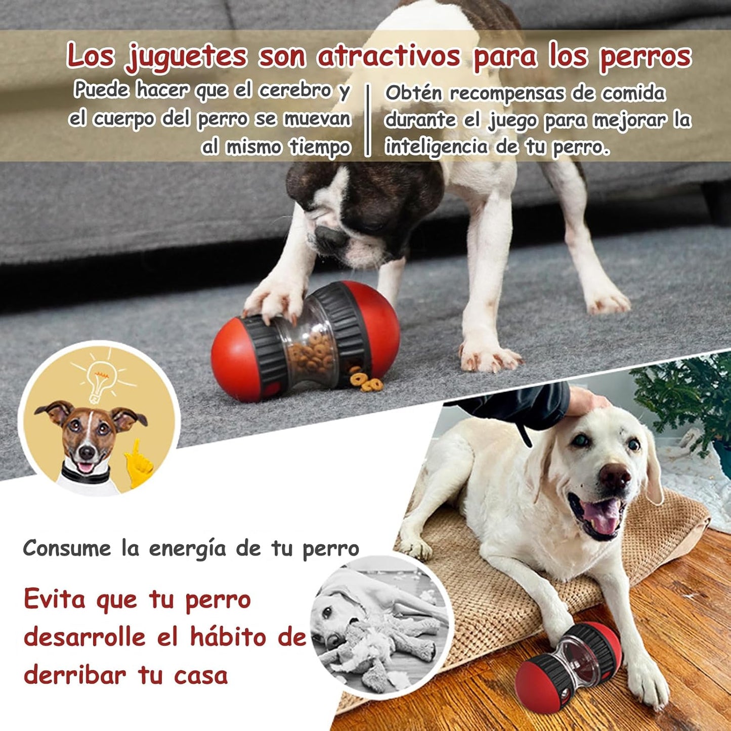 NXQAPUO 2 Juguetes interactivos para Perro, Juguetes antiestres para Perros, alimentación Lenta, adecuados para Perros, Gatos, Juguetes interactivos.