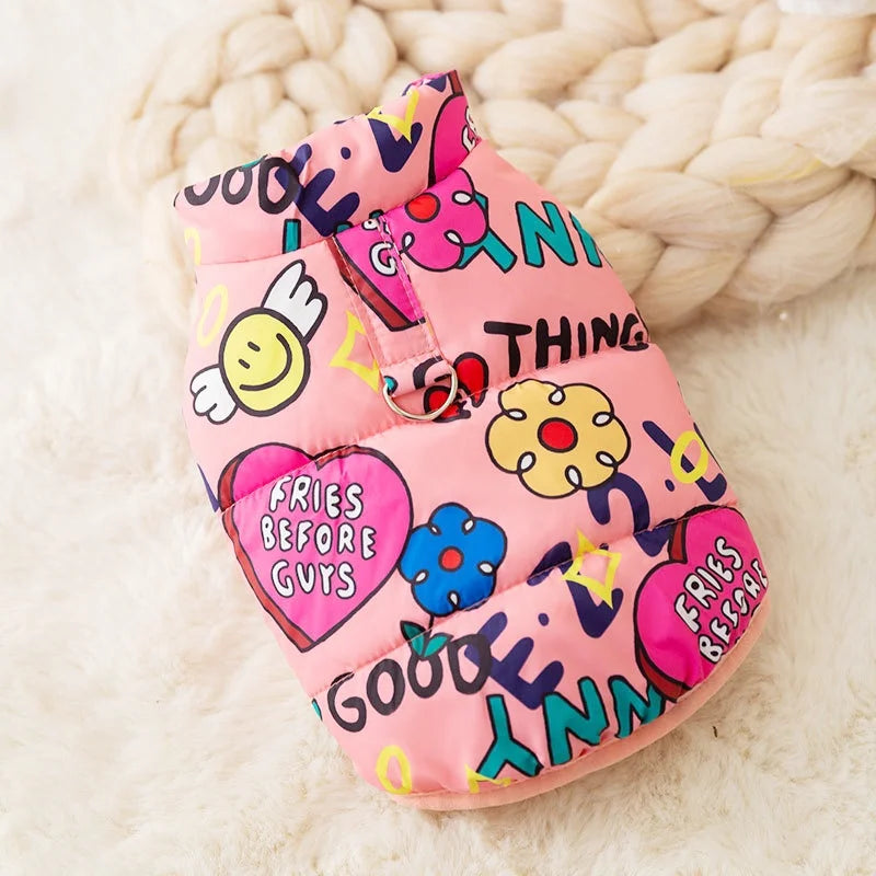 🧥 Chamarra Acolchada Estampada para Perros