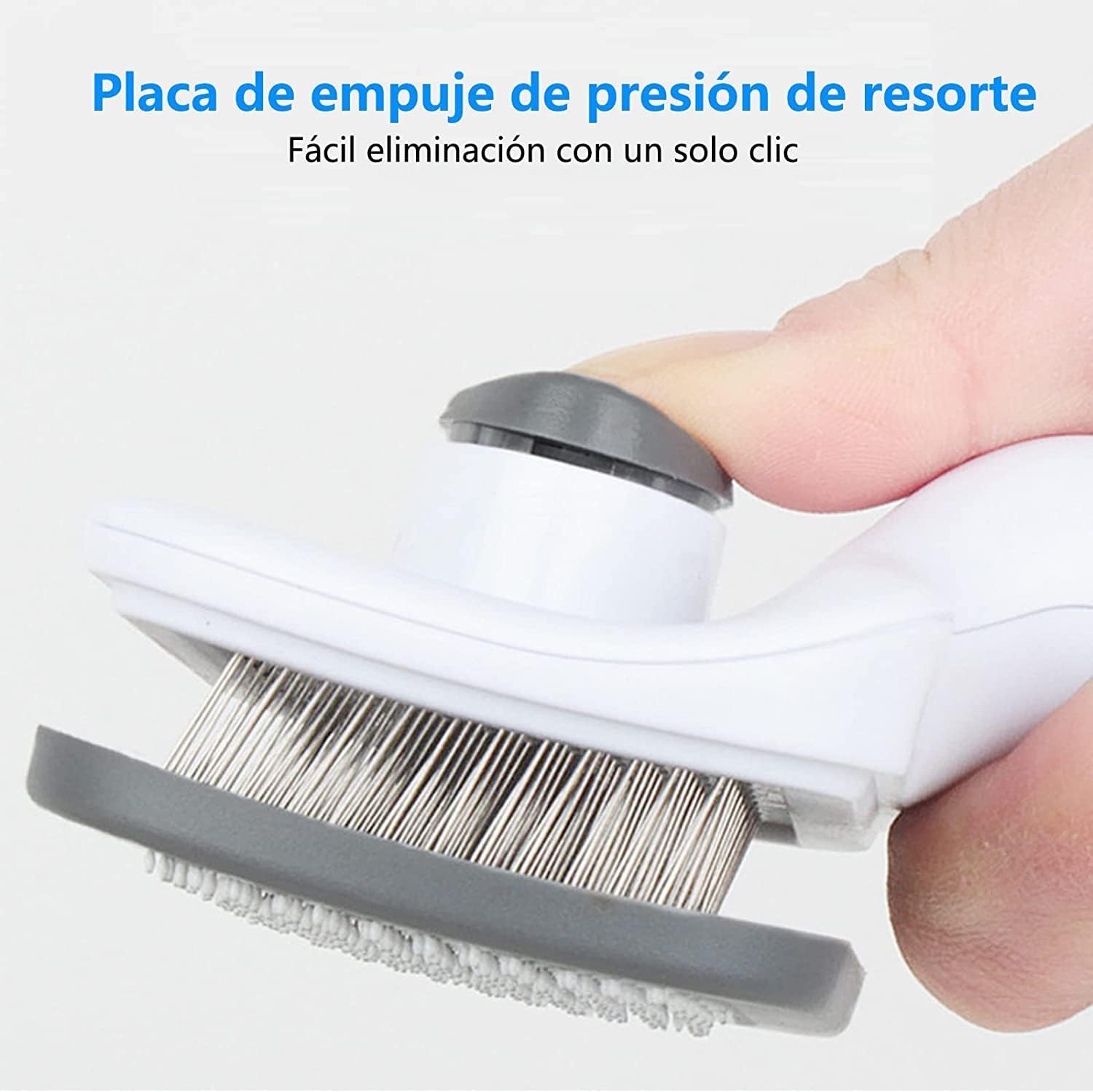 Aorpdd Cepillo de Perros Gato - Cepillo Para Perros y Gatos Removedor de Cabello,Cepillo de Pelo de Gato con Cabeza de Goma de Acero Inoxidable Flexible, Depiladora para Animales Pequeños (Gray)