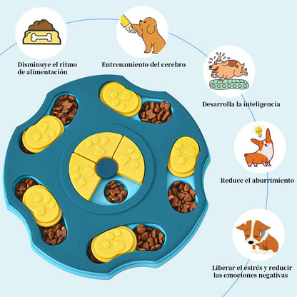 SHANDABULIU Juguetes de Rompecabezas para Perro, Juguetes Interactivos para Perro para Entrenamiento de Alimentación, Juegos para Perros de alimentación Lenta, Rompecabezas Snack Juguete para Perro