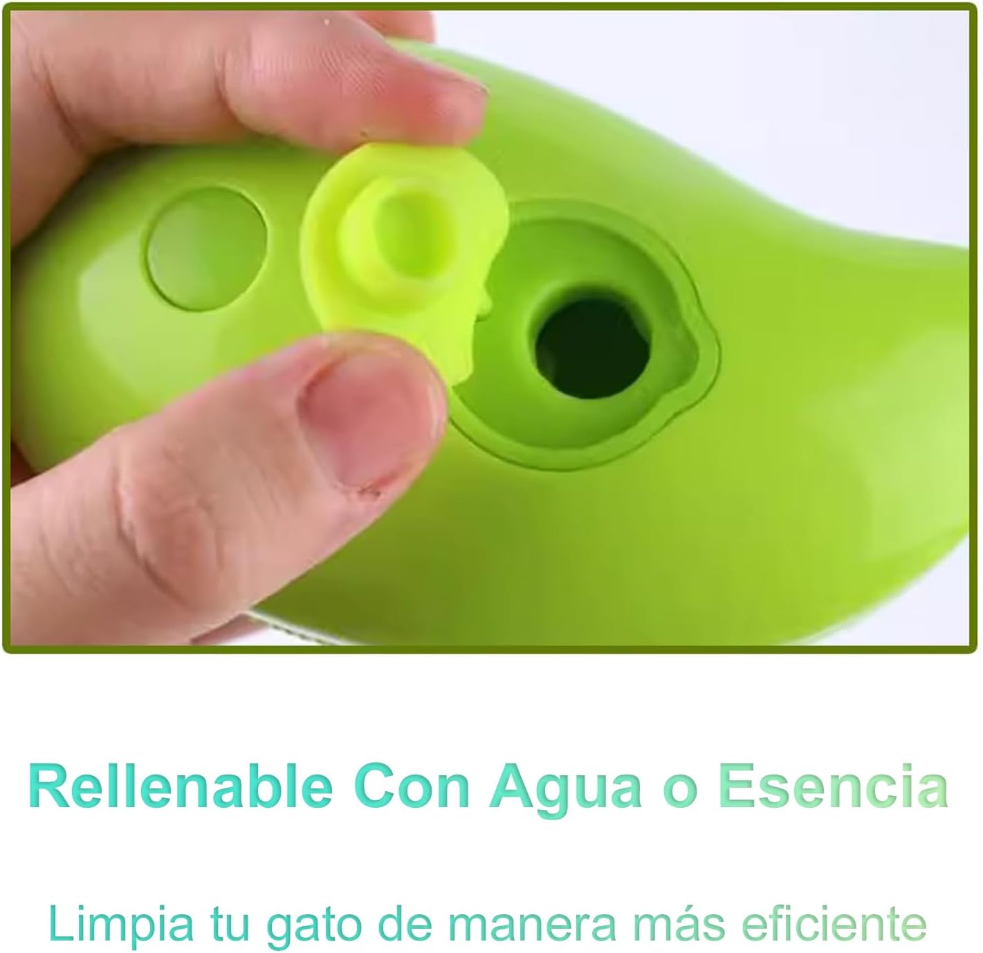 Cepillo Vapor eléctrico para perro, Cepillo de gato de vapor auto limpieza, Cepillo vapor para mascotas para masaje, Cepillos de Aseo para Mascotas, Para depilación, masaje y peinado de mascotas(verde)