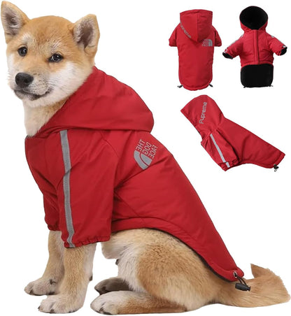 Abrigo para Perro, Abrigo para Perros para Clima Frío, Abrigos de Invierno Impermeable para Mascotas, Engrosar para Mantenerse Caliente Suéter para Perro con Sombrero