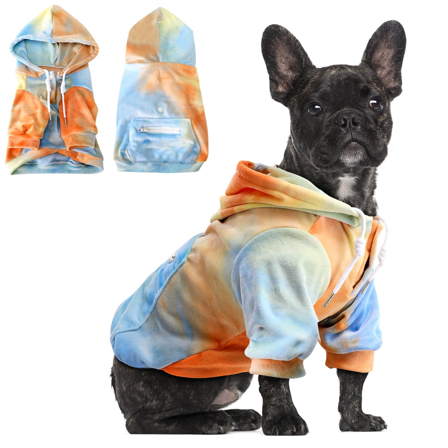 SlowTon Sudadera para Perros, Sudaderas con Capucha Y Bolsillo para Perro Grandes Medianos Pequeño, Chaque Ropa de Invierno para Mascotas, Abrigo para Perros, Cálido Suéter para Perro (Rojo Negro, XL)