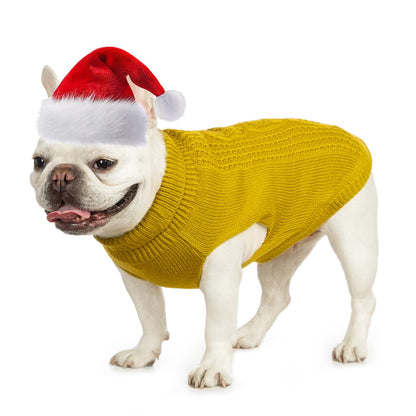 Suéter de cuello alto de punto, sin mangas, ropa de gato, ropa cálida de invierno, para gatos o perros pequeños en temporada fría (M, gris)