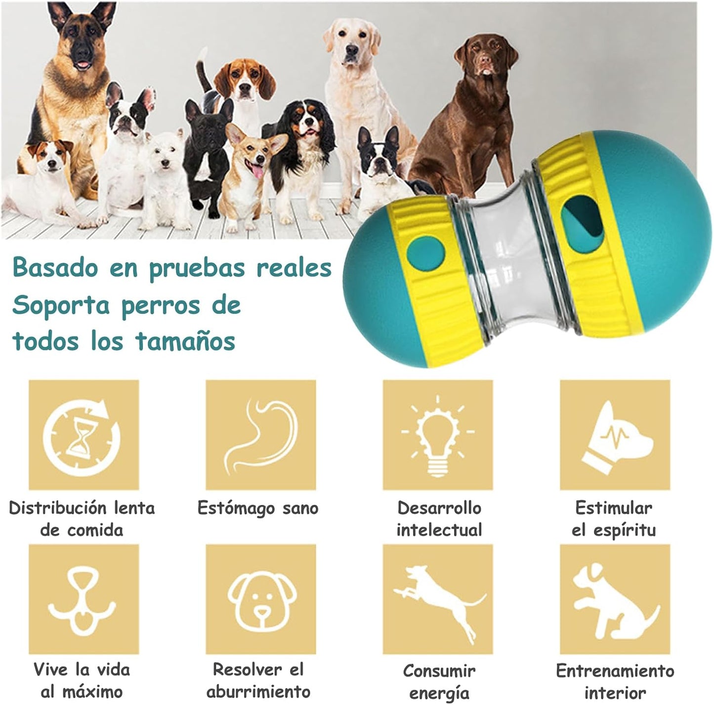 NXQAPUO 2 Juguetes interactivos para Perro, Juguetes antiestres para Perros, alimentación Lenta, adecuados para Perros, Gatos, Juguetes interactivos.