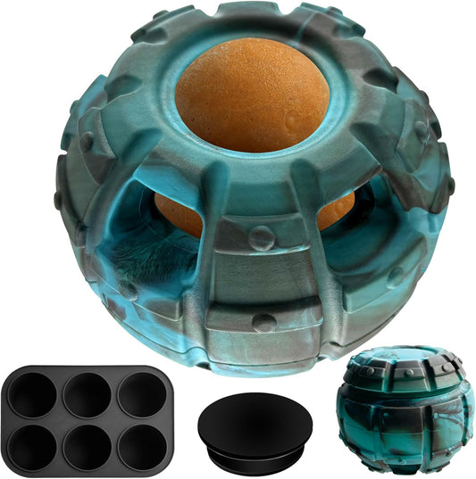 Yipetor Juguete para Perro, Juguete de Golosinas Congeladas, dispensador de golosinas, Goma rellenables congelables, Fáciles Limpiar, Interactivo (Grande)