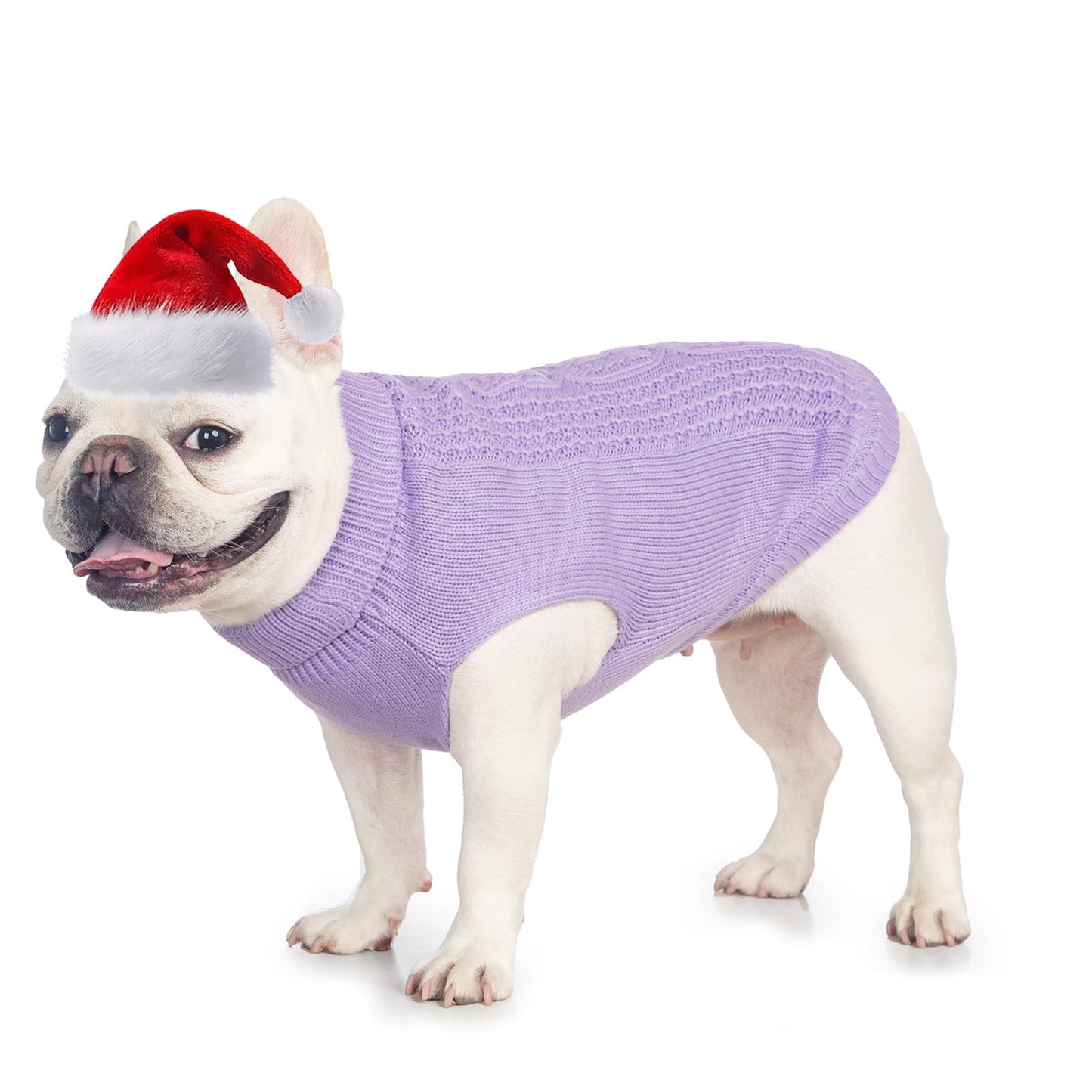 Suéter de cuello alto de punto, sin mangas, ropa de gato, ropa cálida de invierno, para gatos o perros pequeños en temporada fría (M, gris)