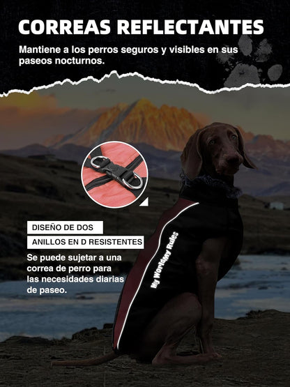 Traje de algodón para Perro, Chaquetas para Perros con Bandas Reflectantes, Abrigo de Invierno Impermeable para Mascotas Ropa，cálida a Prueba de Viento