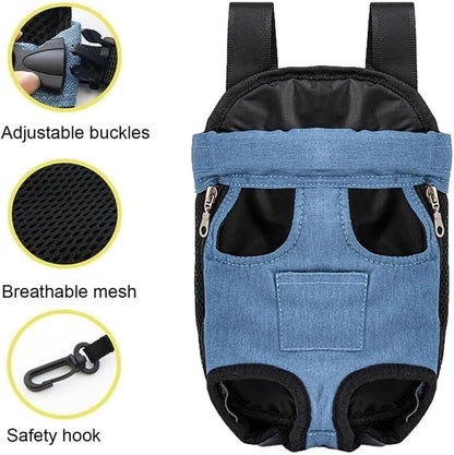 Cat Carrier, cat backpack, Cat Carrier with Leg Holes, Cat Carrier Adjustable for Puppy Carrier for Small Cats 0-15 Lbs, Pet Cat Front Chest Carriers Backpacks, Legs Out, Easy-Fit (Large,Style E)