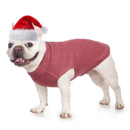 Suéter de cuello alto de punto, sin mangas, ropa de gato, ropa cálida de invierno, para gatos o perros pequeños en temporada fría (M, gris)