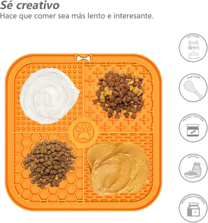 COOLKITALENT Alfombrilla para Lamer Perros con Ventosa, 2 Piezas Lick Mat para Perros y Gatos sin BPA, Super Ventosas para Bañarse, Arreglarse, Entrenar y Cuidado de Las Garras