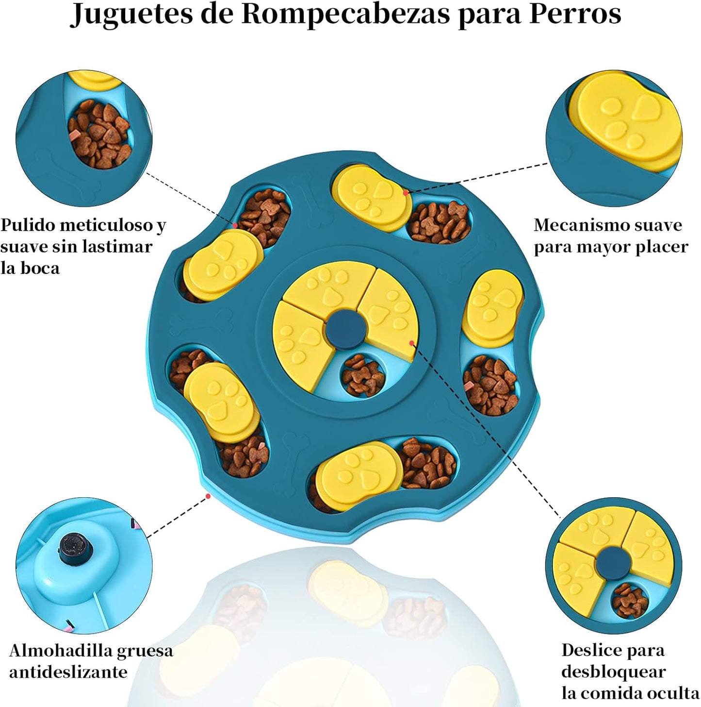 SHANDABULIU Juguetes de Rompecabezas para Perro, Juguetes Interactivos para Perro para Entrenamiento de Alimentación, Juegos para Perros de alimentación Lenta, Rompecabezas Snack Juguete para Perro