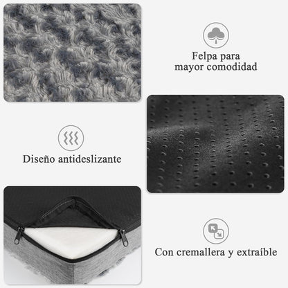 Arien Cama Ortopédica para Perros Grandes, Almohadillas para Jaulas Con Funda Extraíble y Suave Piel Sintética, Lavable Con Fondo Antideslizante