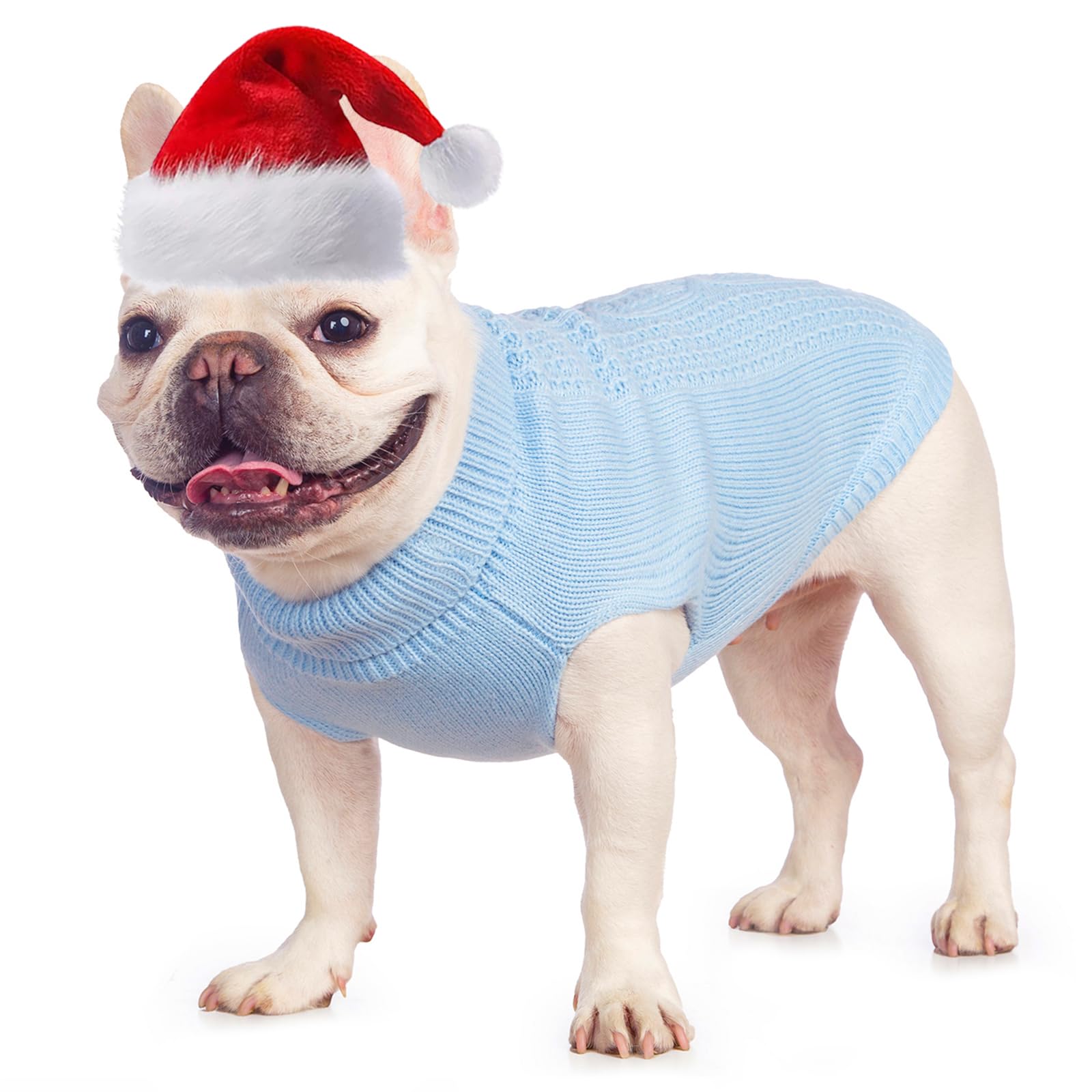 Suéter de cuello alto de punto, sin mangas, ropa de gato, ropa cálida de invierno, para gatos o perros pequeños en temporada fría (M, gris)