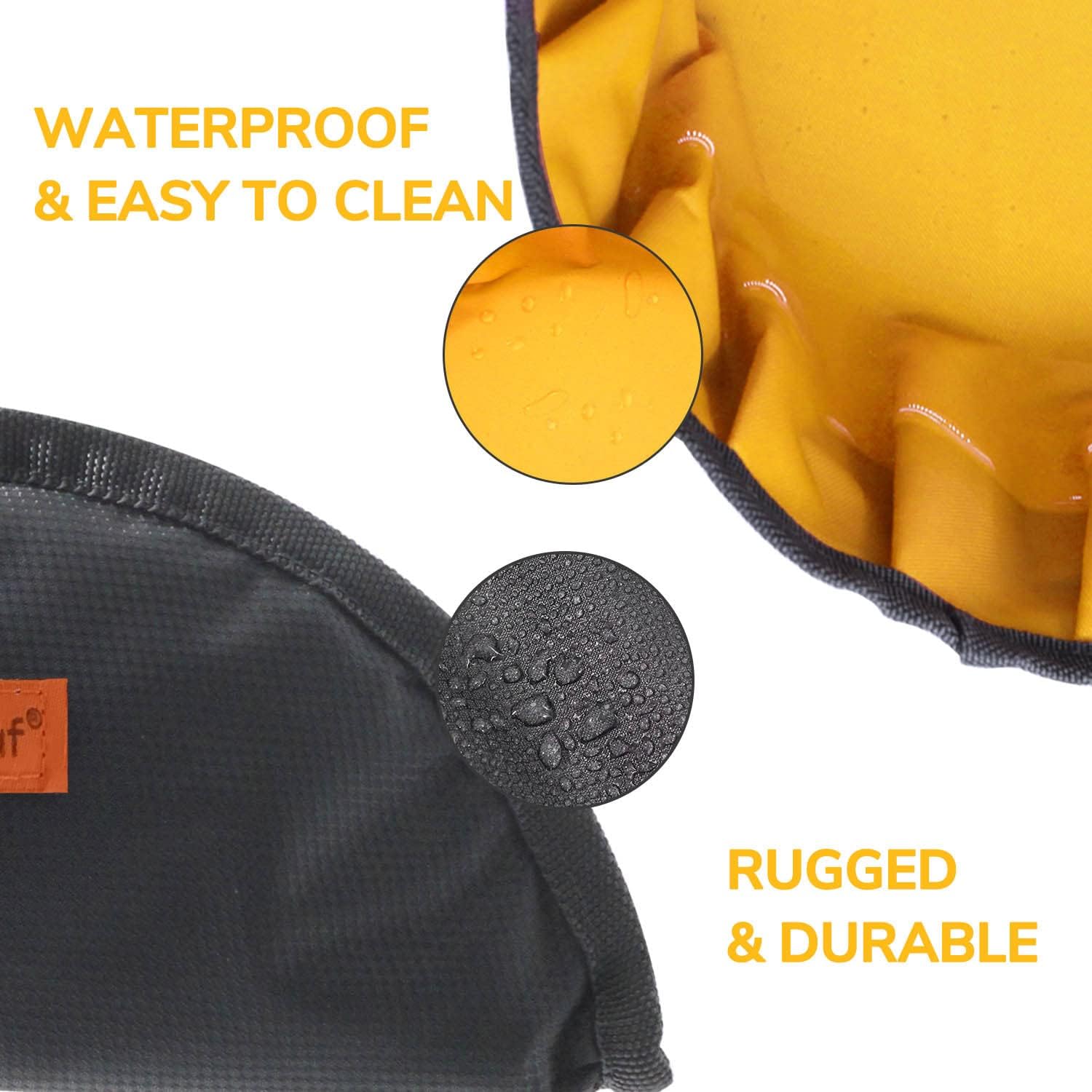 LumoLeaf Tazón plegable para perro, 1 paquete de cuencos plegables grandes y ligeros, para agua y alimentos para mascotas, perros, gatos con cremallera (8 tazas)