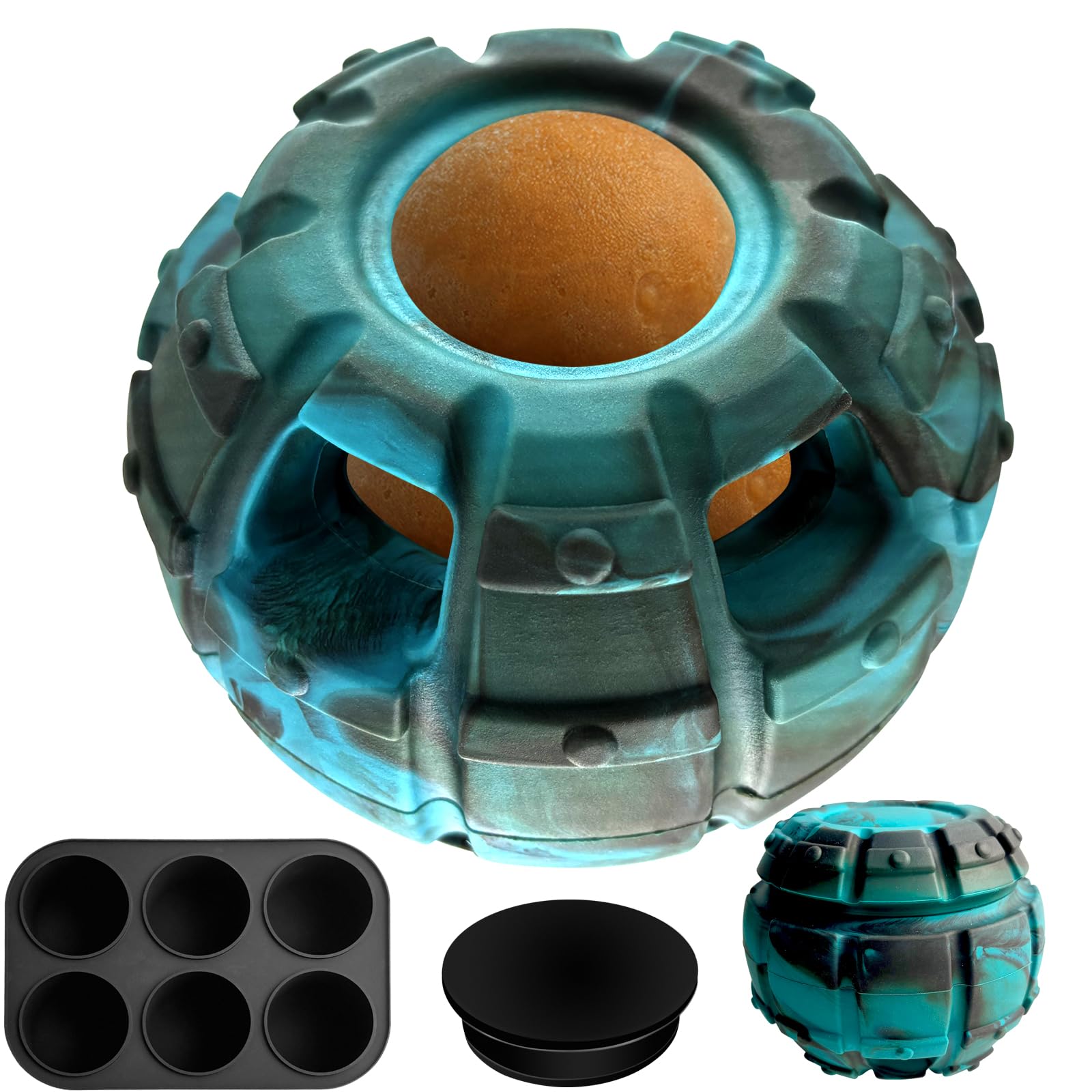 Yipetor Juguete para Perro, Juguete de Golosinas Congeladas, dispensador de golosinas, Goma rellenables congelables, Fáciles Limpiar, Interactivo (Grande)