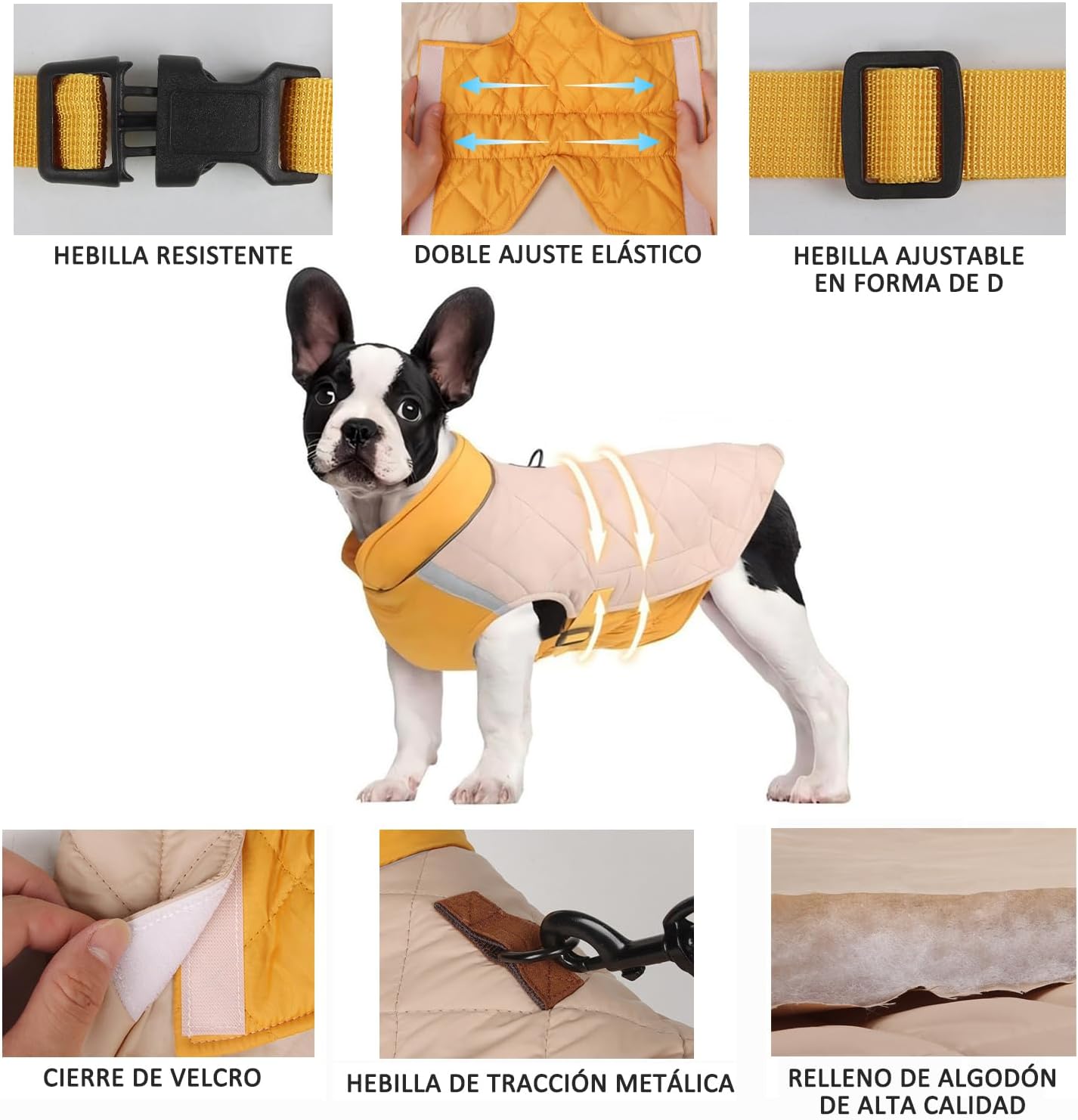 Chaleco para Perro, Ropa de Invierno para Mascotas,Chaqueta Térmica Impermeable y Resistente al Viento con Banda Reflectante, Protección contra El Viento de Moda Abrigos para Perros (2XL)