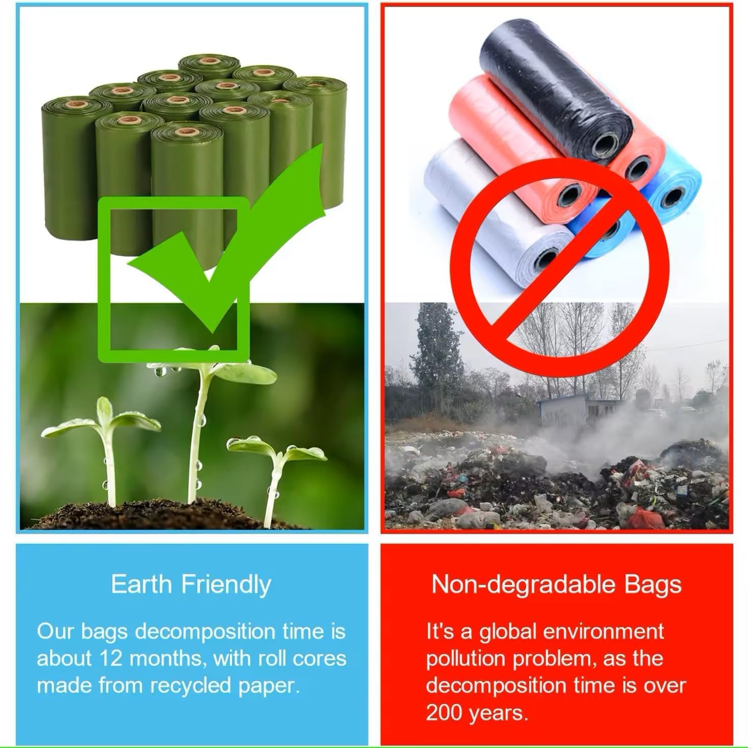 ESRAIN 540 Bolsas para Popo de Perro Biodegradables en 36 Rollos con Dispensador y Clip, Bolsas para Desechos de Mascotas, Bolsas para Excremento de Perros Portátil, Olor a Lavanda