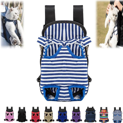 Cat Carrier, cat backpack, Cat Carrier with Leg Holes, Cat Carrier Adjustable for Puppy Carrier for Small Cats 0-15 Lbs, Pet Cat Front Chest Carriers Backpacks, Legs Out, Easy-Fit (Large,Style E)