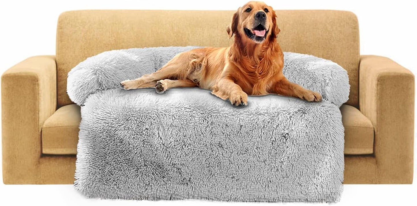 Bluelander Cama para Perro, Todo Tipo de Razas, Cama para Perros Suavecita, Fabricado con Algodón y Felpa de Calidad, Cama para Gato, Tapete para Sofa, Apto para Lavadora (Gris, Mediano)