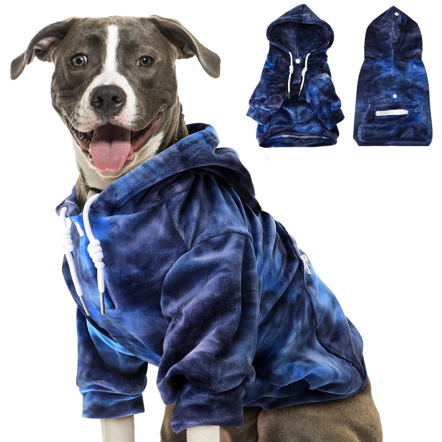 SlowTon Sudadera para Perros, Sudaderas con Capucha Y Bolsillo para Perro Grandes Medianos Pequeño, Chaque Ropa de Invierno para Mascotas, Abrigo para Perros, Cálido Suéter para Perro (Rojo Negro, XL)