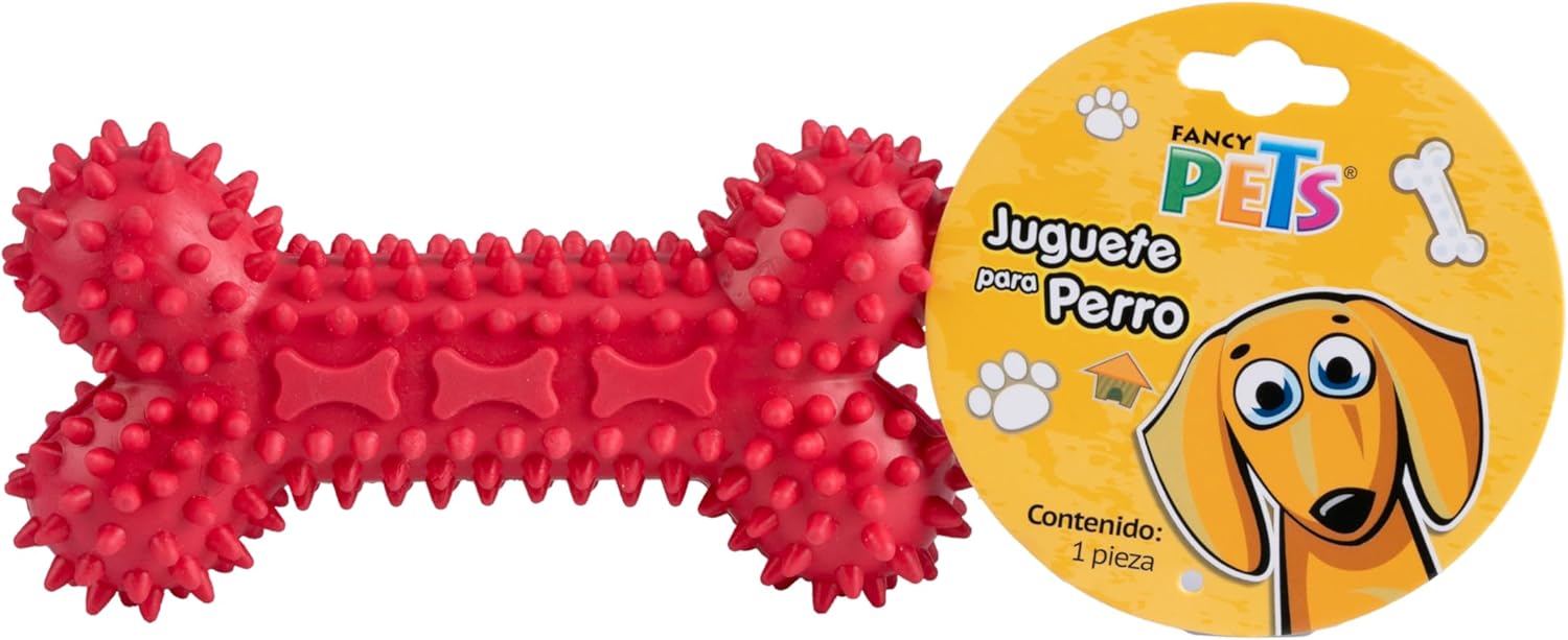 Fancy Pets Juguete en Forma de Hueso de Caucho para Perro, Varios Colores