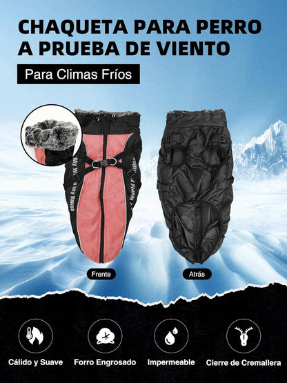 Traje de algodón para Perro, Chaquetas para Perros con Bandas Reflectantes, Abrigo de Invierno Impermeable para Mascotas Ropa，cálida a Prueba de Viento