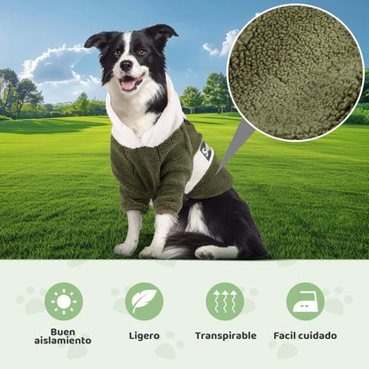 Sudadera para Perro, Sueter para Perros con Capucha, Ropa para Perro con Agujero para Correa, Sudaderas para Perros Medianos y Grandes en Clima frío