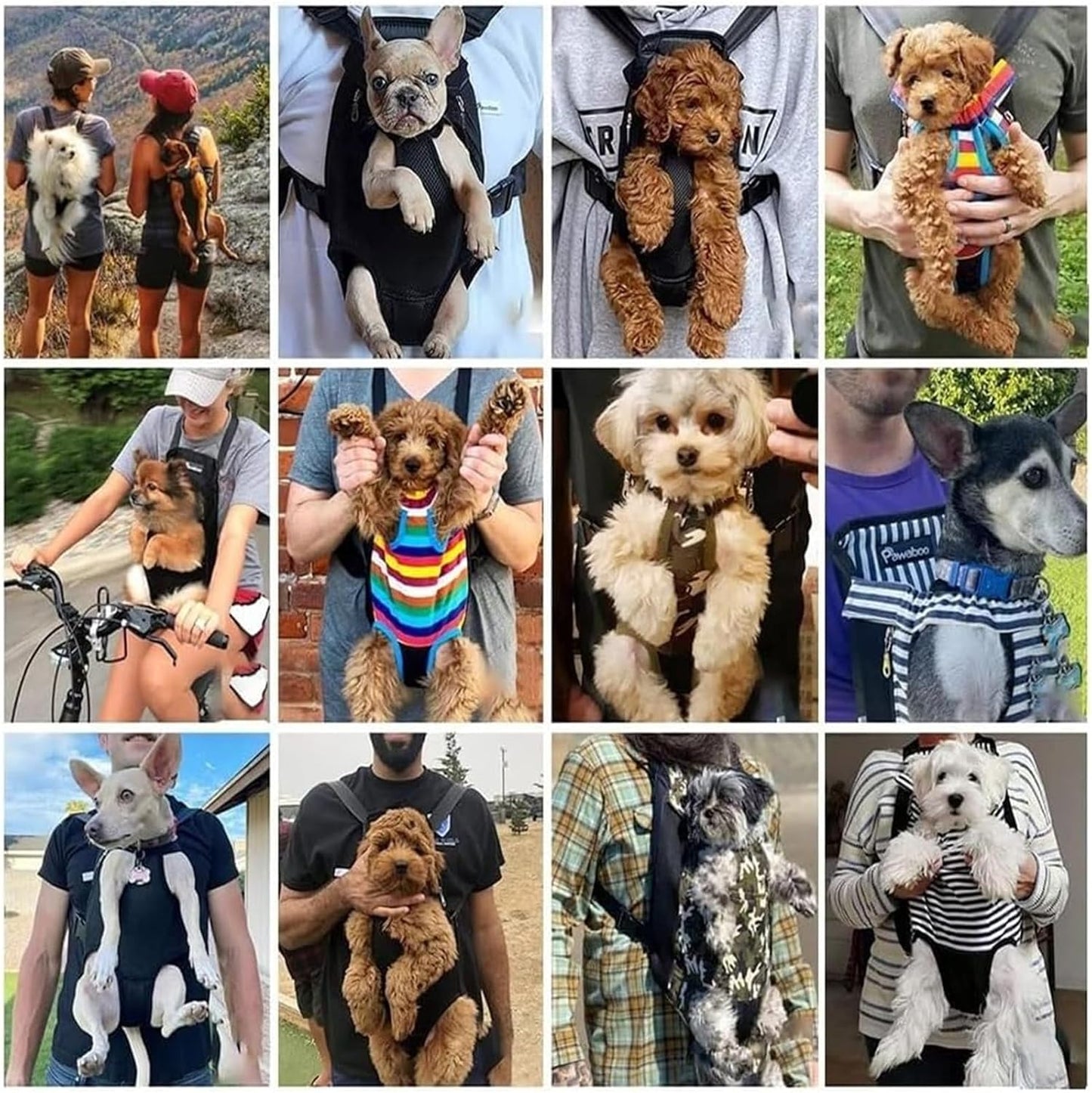 Cat Carrier, cat backpack, Cat Carrier with Leg Holes, Cat Carrier Adjustable for Puppy Carrier for Small Cats 0-15 Lbs, Pet Cat Front Chest Carriers Backpacks, Legs Out, Easy-Fit (Large,Style E)