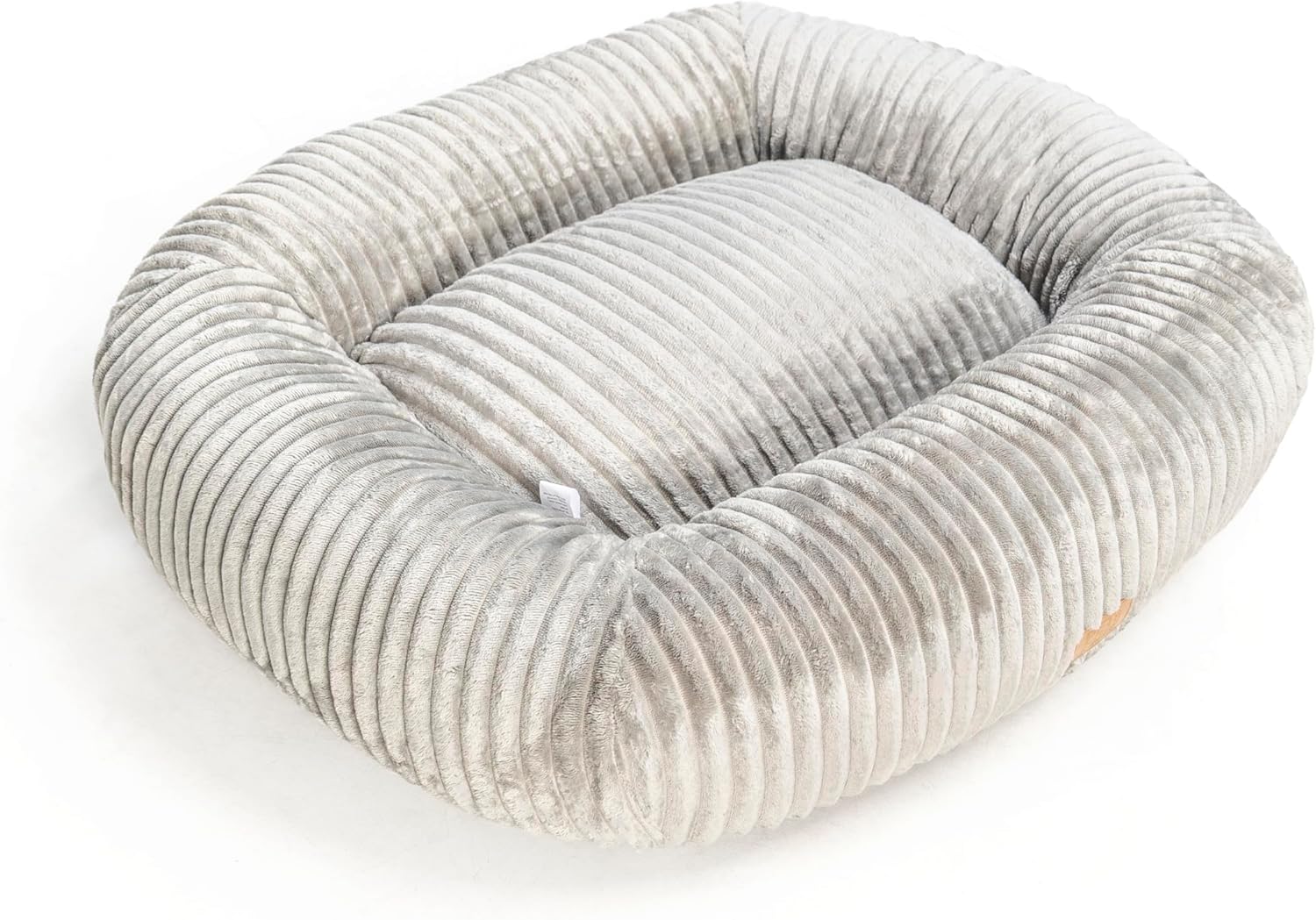 PET&CHEF Cama con Memory Foam para Perros, diseño antiestrés, Cama Lavable con Funda extraíble, Moderna, Felpa ultrasuave, Soporte ortopédico Memory Foam, Base Impermeable (Plata, Small)