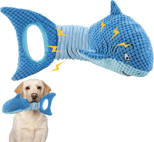 LEGEND SANDY Dog Toys Crinkle Blue Shark