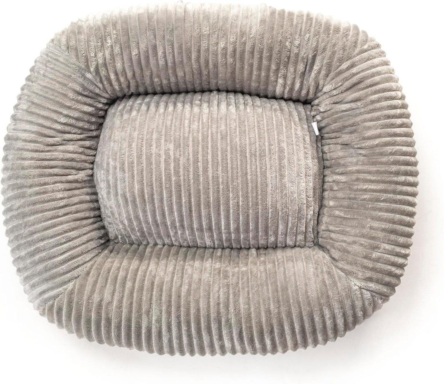 PET&CHEF Cama con Memory Foam para Perros, diseño antiestrés, Cama Lavable con Funda extraíble, Moderna, Felpa ultrasuave, Soporte ortopédico Memory Foam, Base Impermeable (Plata, Small)