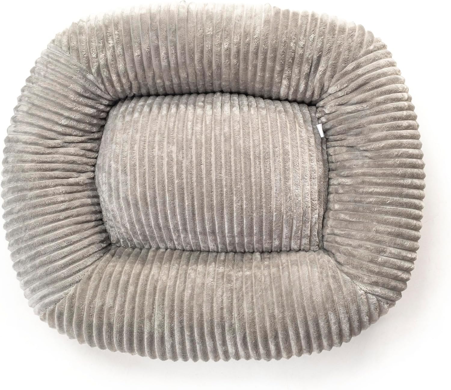 PET&CHEF Cama con Memory Foam para Perros, diseño antiestrés, Cama Lavable con Funda extraíble, Moderna, Felpa ultrasuave, Soporte ortopédico Memory Foam, Base Impermeable (Plata, Small)
