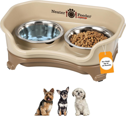 Neater Feeder Express (Perro pequeño), con Cuencos de Acero Inoxidable para Perros y comedero para Mascotas a Prueba de desorden