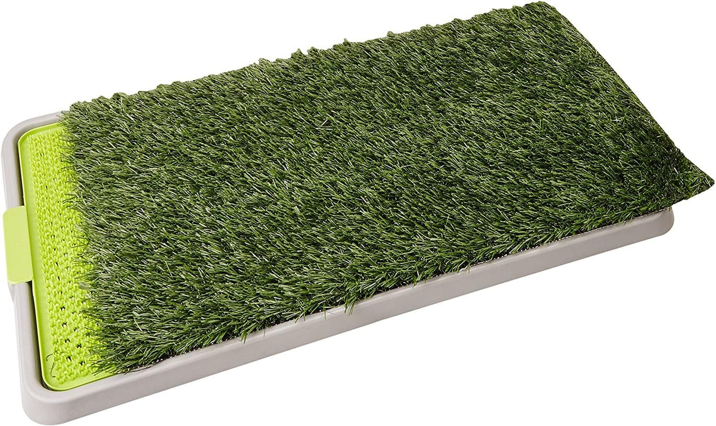 Fancy Pets Tapete de Entrenamiento para Perros Doggie Grass GDE | Pasto Sintético con Bandeja y Rejilla | Control de Olores y Fácil Limpieza