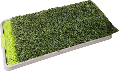 Fancy Pets Tapete de Entrenamiento para Perros Doggie Grass GDE | Pasto Sintético con Bandeja y Rejilla | Control de Olores y Fácil Limpieza