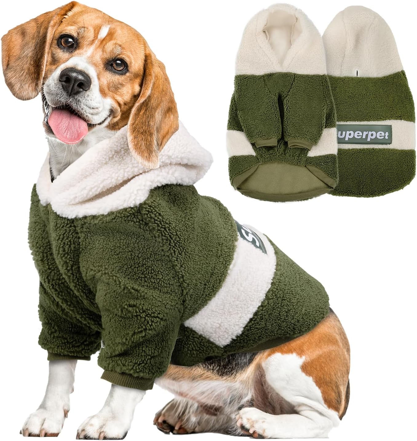 Sudadera para Perro, Sueter para Perros con Capucha, Ropa para Perro con Agujero para Correa, Sudaderas para Perros Medianos y Grandes en Clima frío
