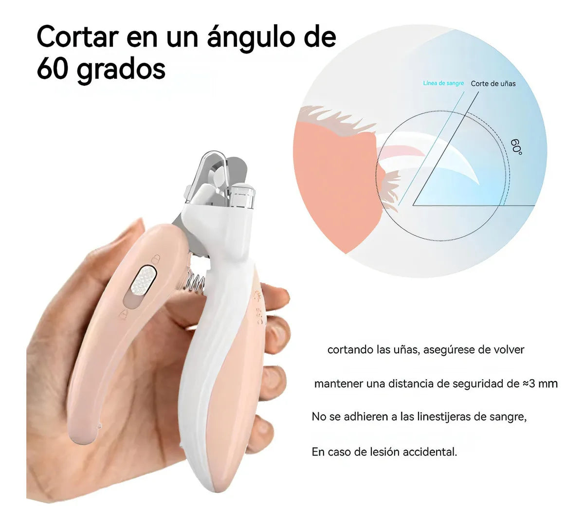 Cortador De Uñas Para Mascotas Con luz LED