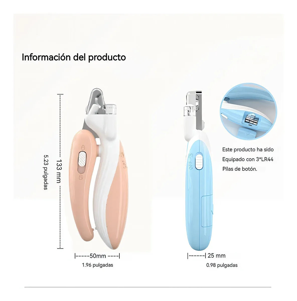 Cortador De Uñas Para Mascotas Con luz LED