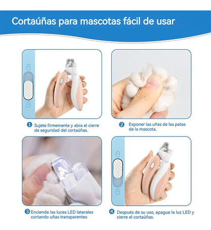 Cortador De Uñas Para Mascotas Con luz LED