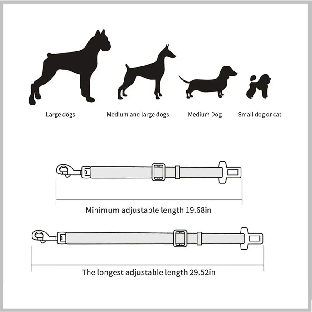 🚗 Cinturón de Seguridad Ajustable para Mascotas en Auto