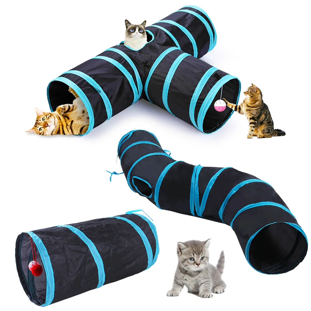 🌀 Túnel Plegable en S para Gatos