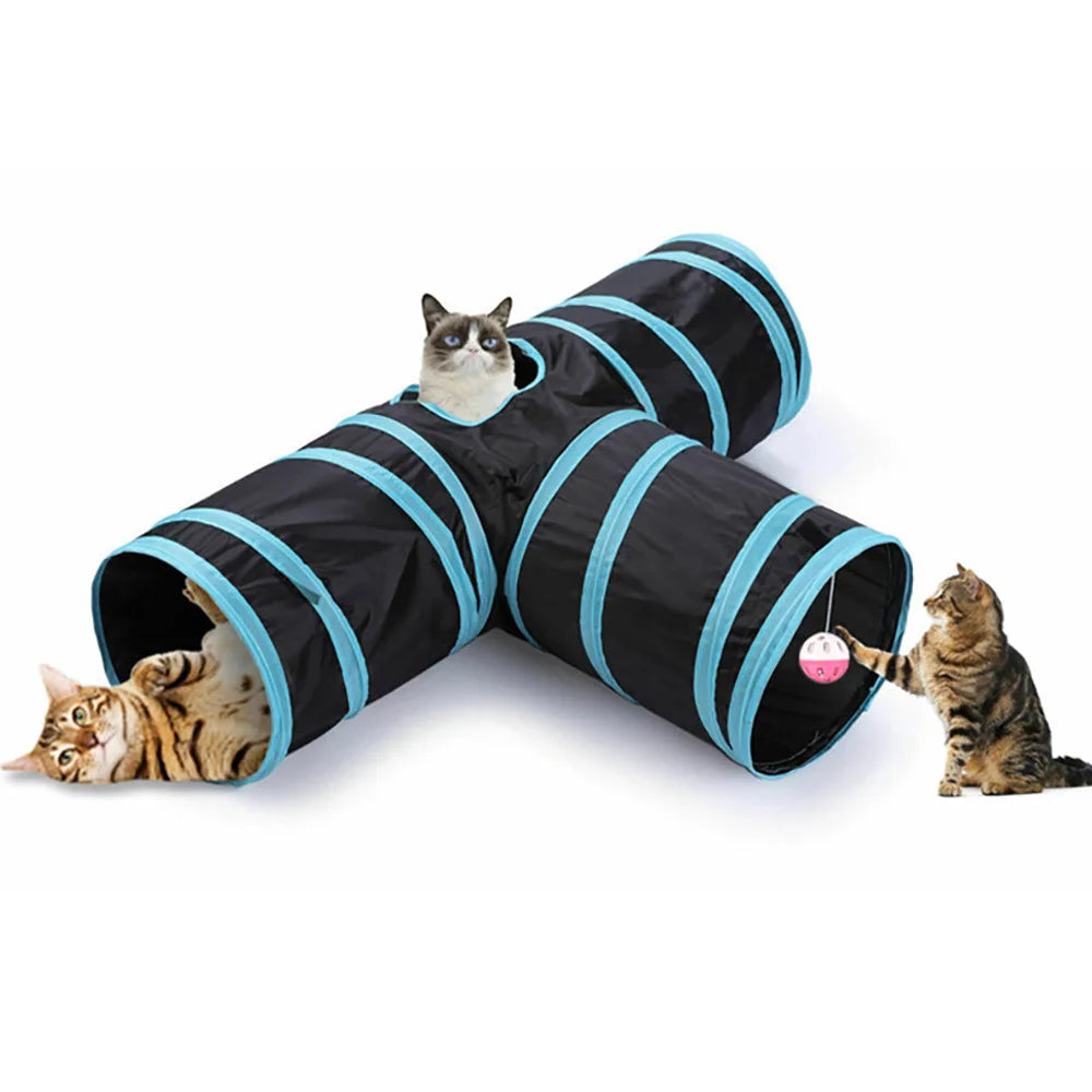 🌀 Túnel Plegable en S para Gatos