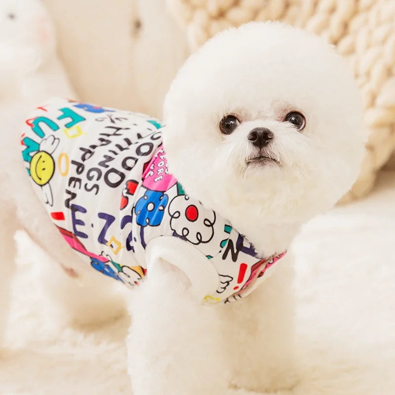 🧥 Chamarra Acolchada Estampada para Perros