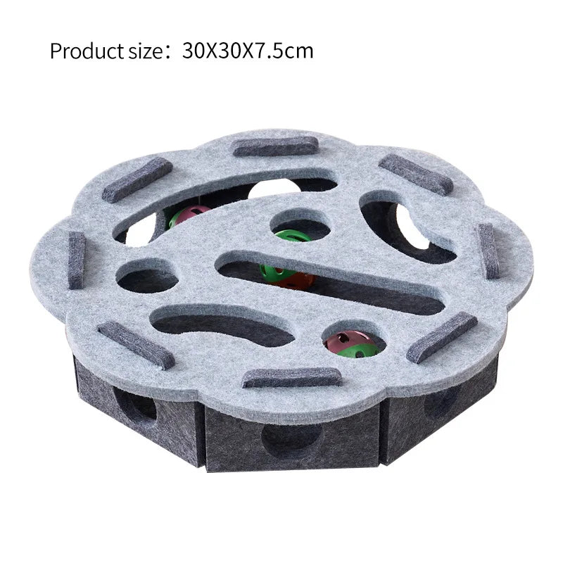🧩 Caja Rompecabezas de Fieltro para Gatos