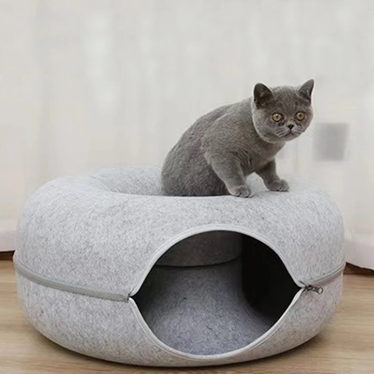 🏠 Nido Túnel de Fieltro para Gatos