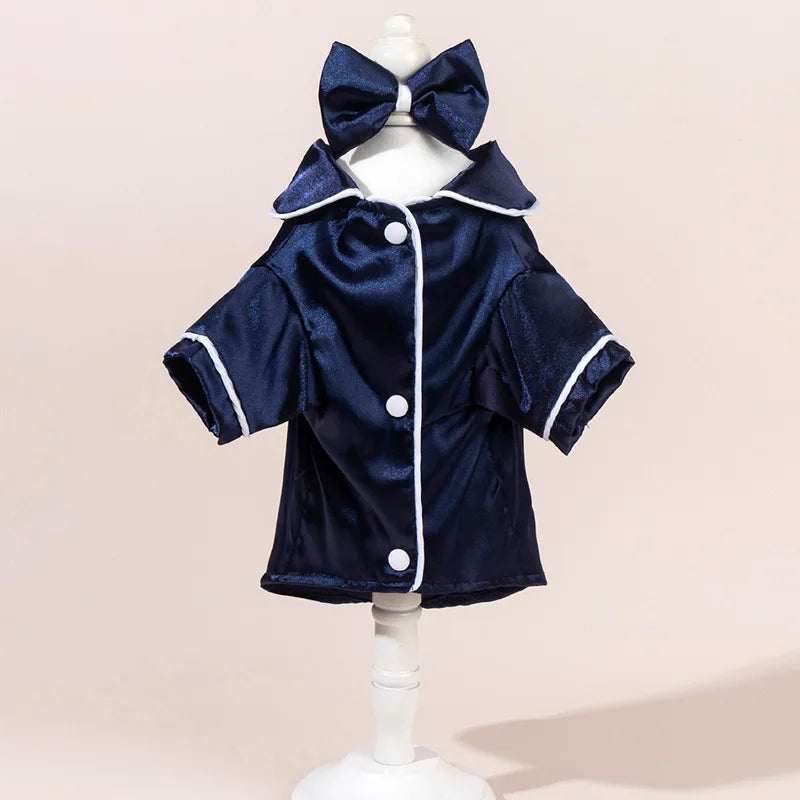 🎀 Pijama de Satín con Moño para Perros