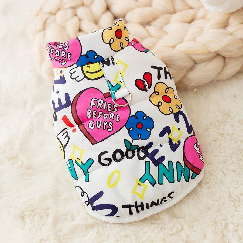 🧥 Chamarra Acolchada Estampada para Perros